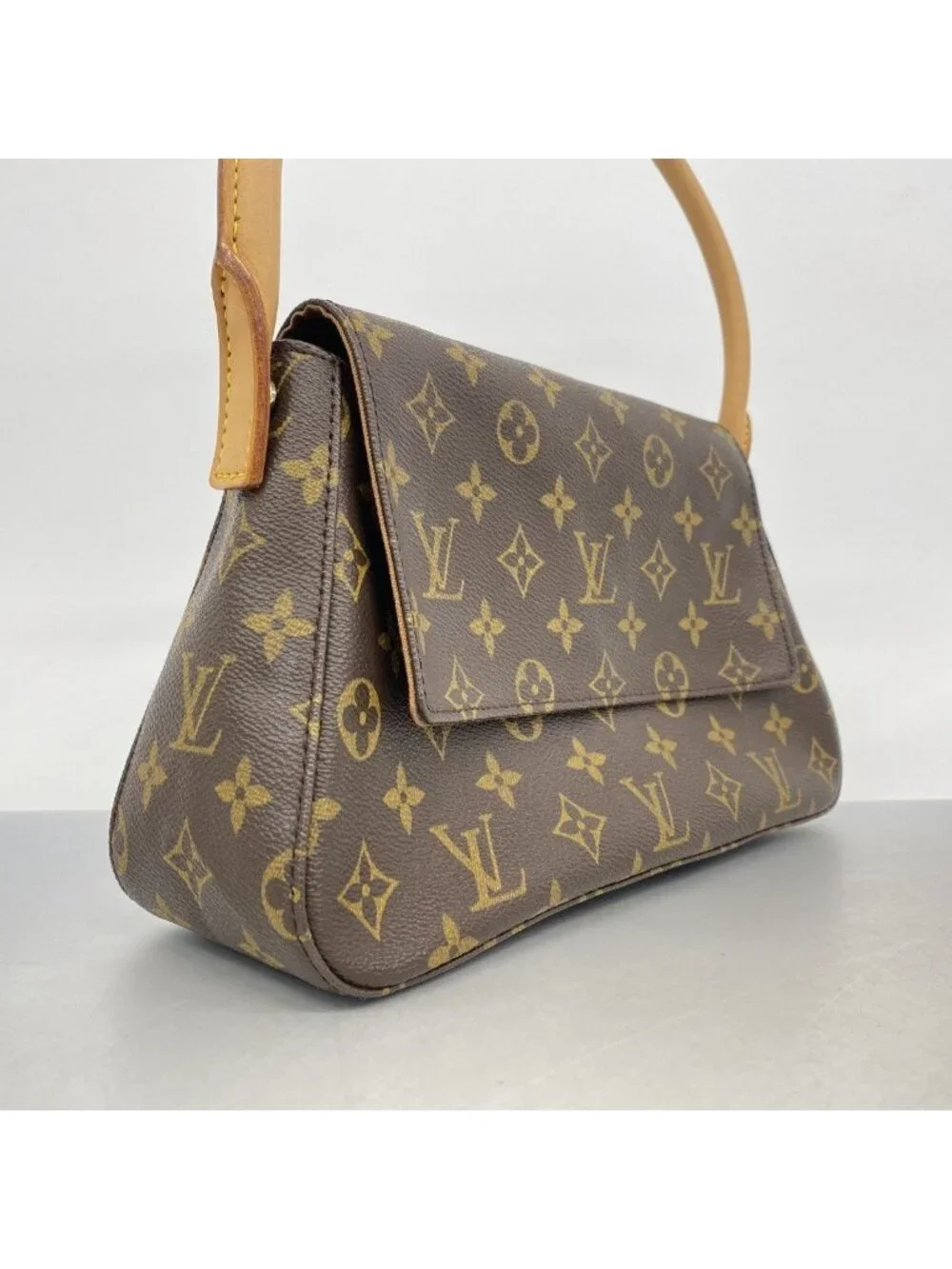 Louis Vuitton Shoulder Bag Monogram Mini Looping Brown